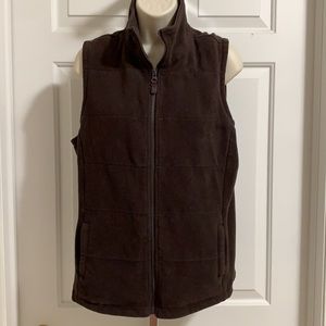 Lands End Zip Fleece Vest size medium